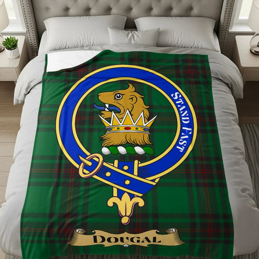 Highland Clan Dougal Tartan Crest Blanket product