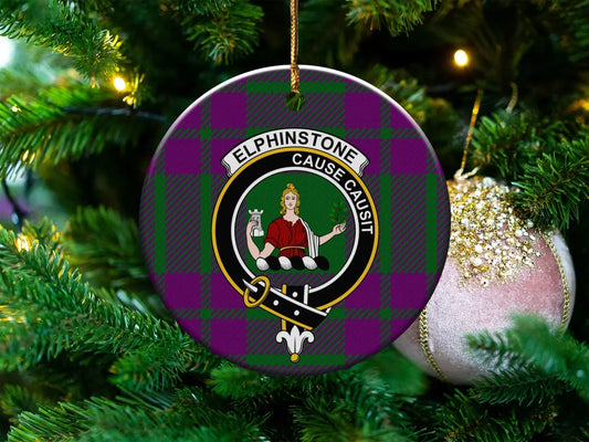 Elphinstone Cause Causit Tartan Christmas Ornament product