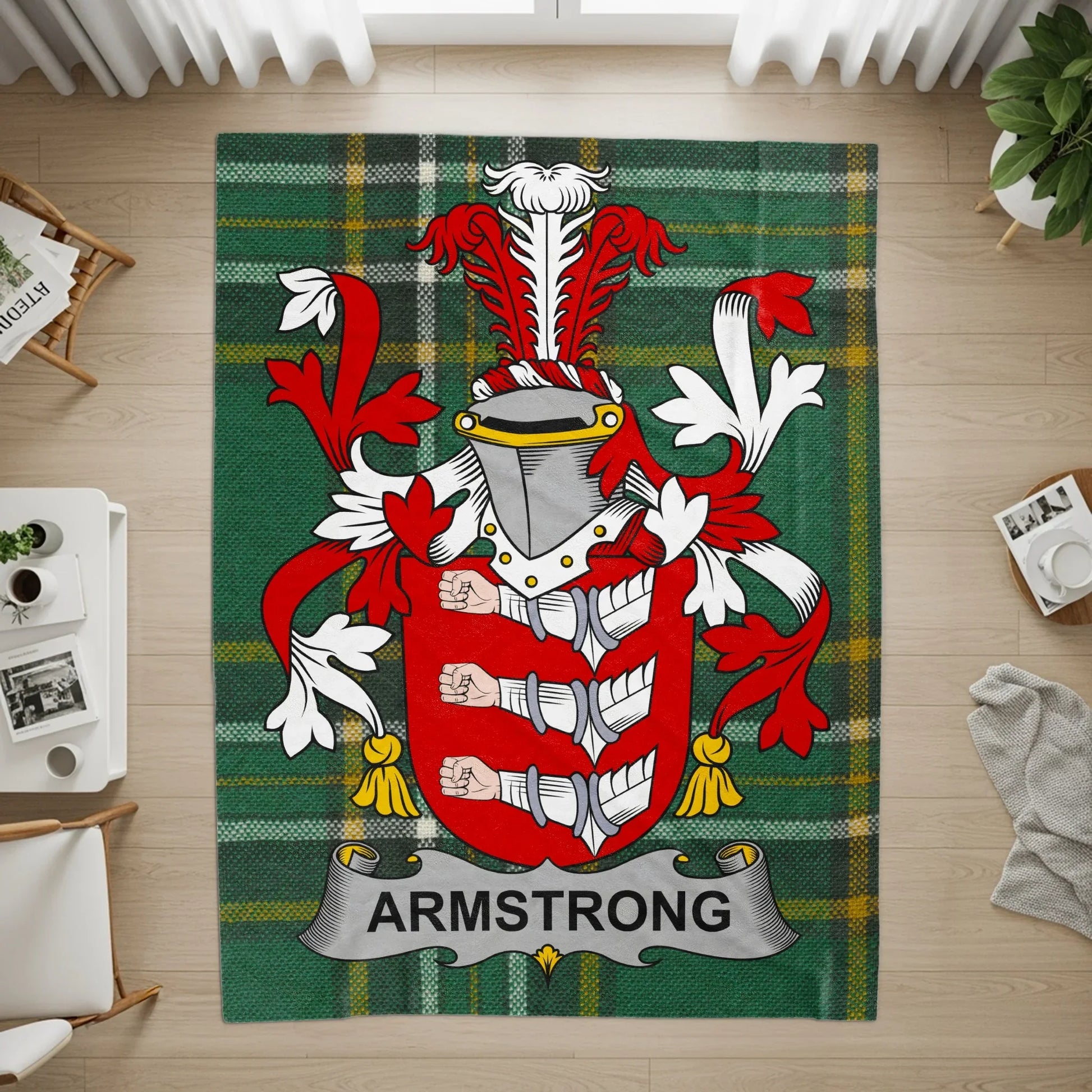 Armstrong Crest Tartan Design Custom Rug product