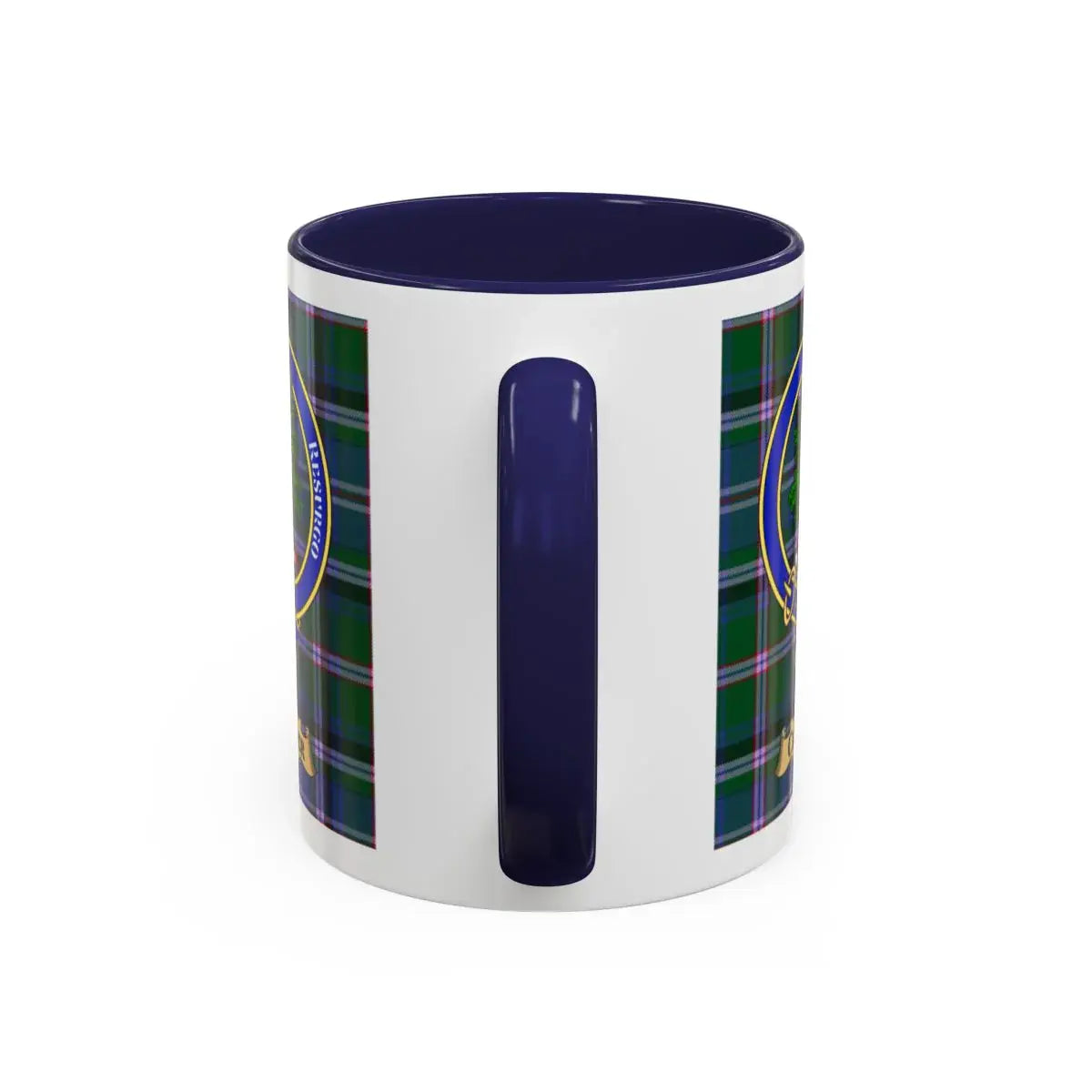 Cooper clan crest mug shown in 11 oz and 15 oz sizes