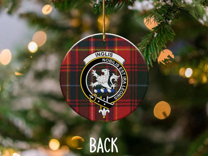 Scottish Clan Crest Tartan Christmas Ornament product type