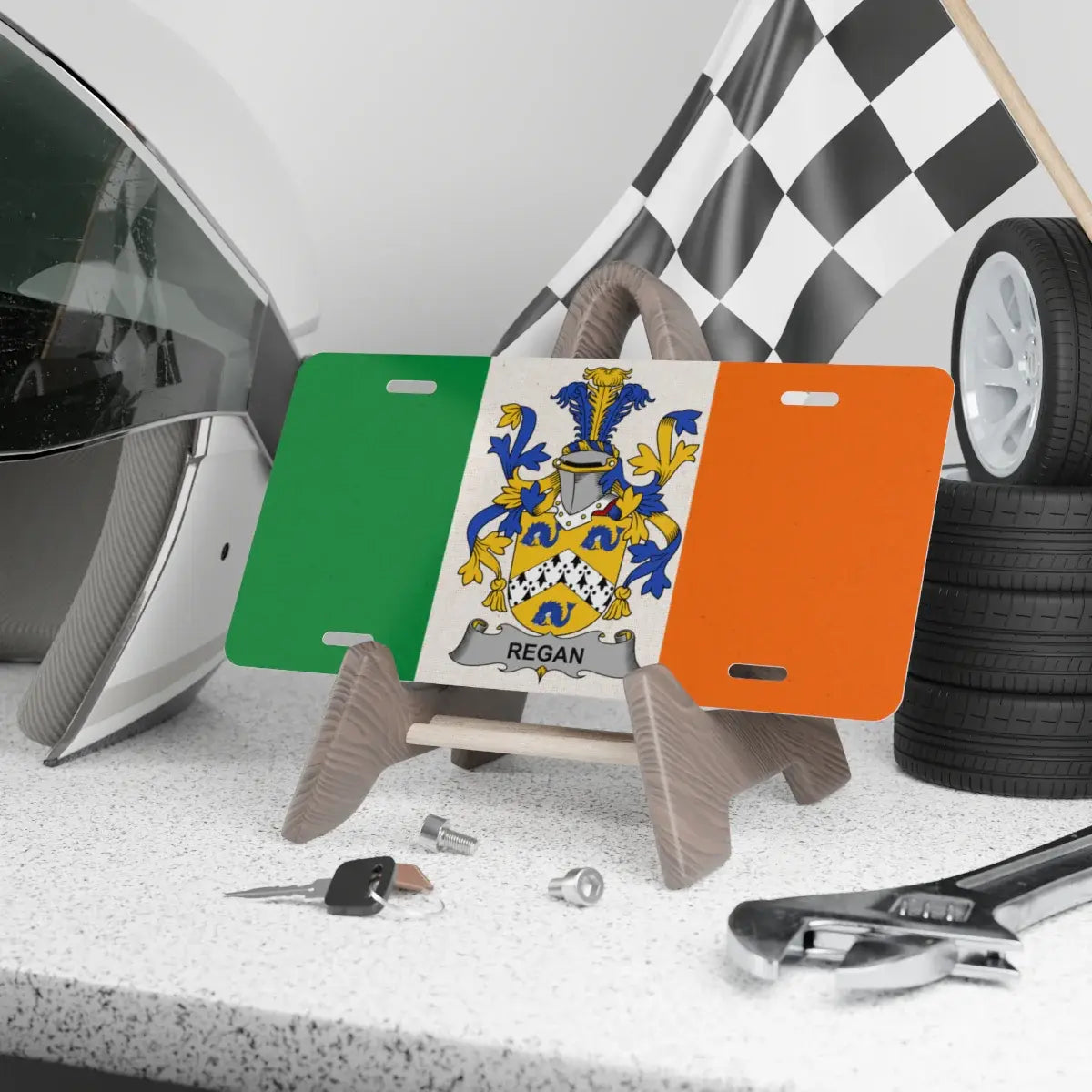 Custom Family Crest License Plate product