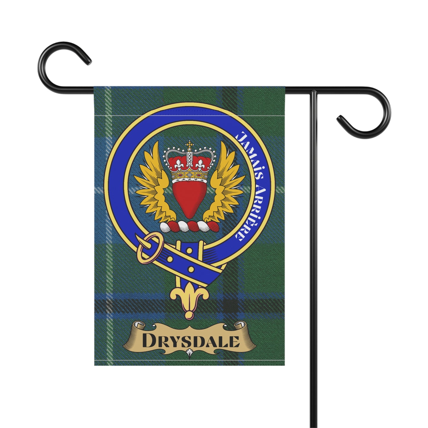 Drysdale Clan Scottish Tartan Crest Garden Flag