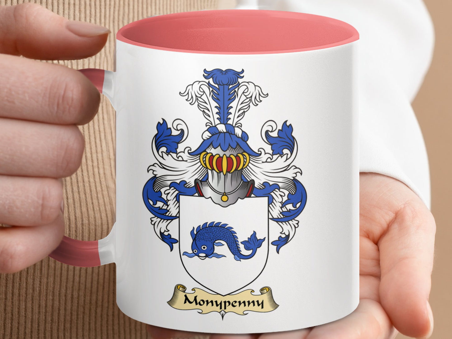 Montreuil Family Crest Historic Design Accent Mug - Living Stone Gifts