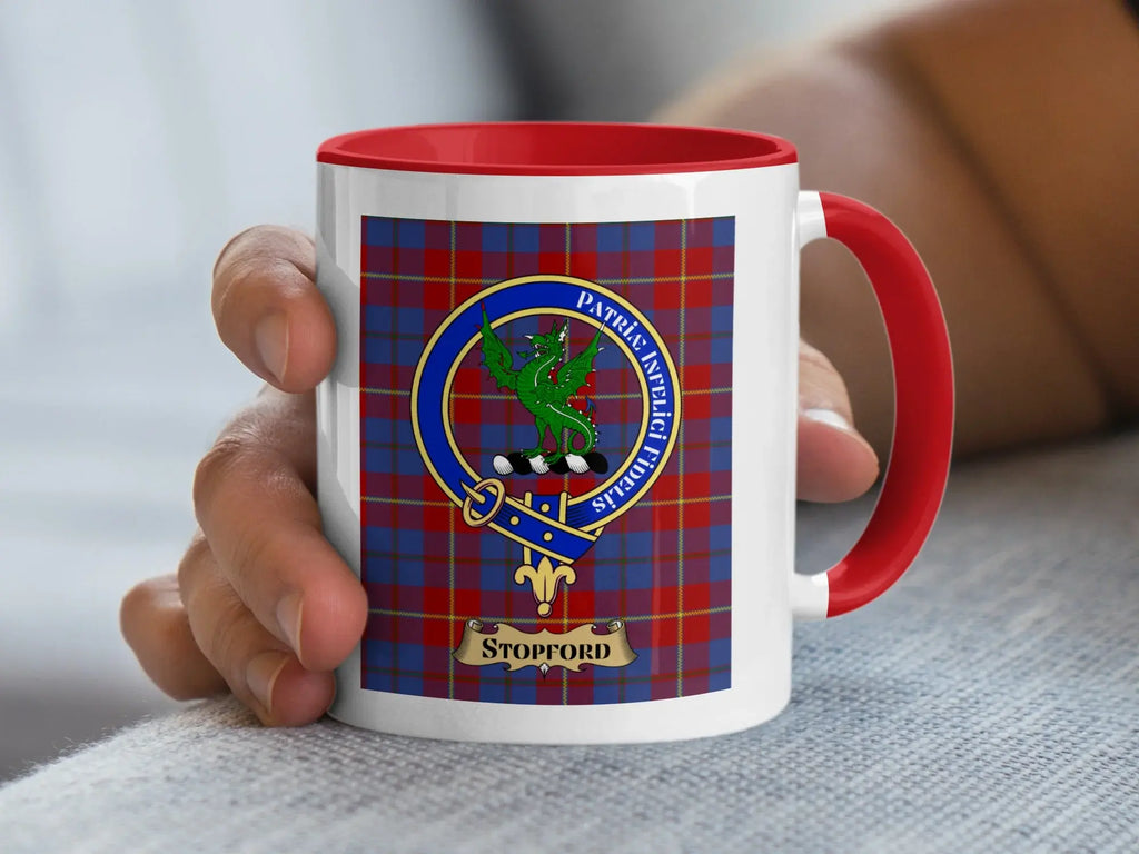 Stopford family crest ceramic mug for everyday coffee and tea