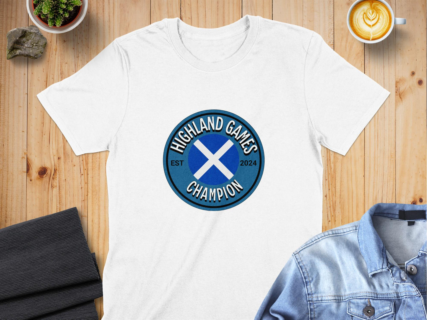 Highland Games Champion Est 2024 Graphic T-Shirt - Living Stone Gifts