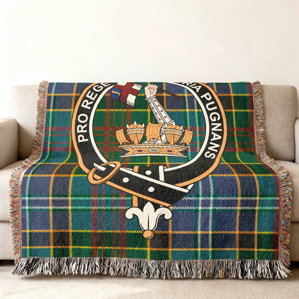 St Andrews Tartan Blanket with Crest Design Blanket