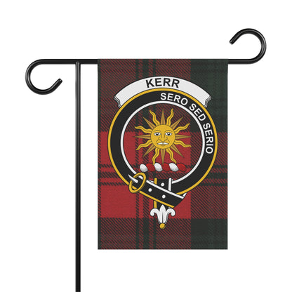 Kerr Clan Scottish Tartan Crest Garden Flag