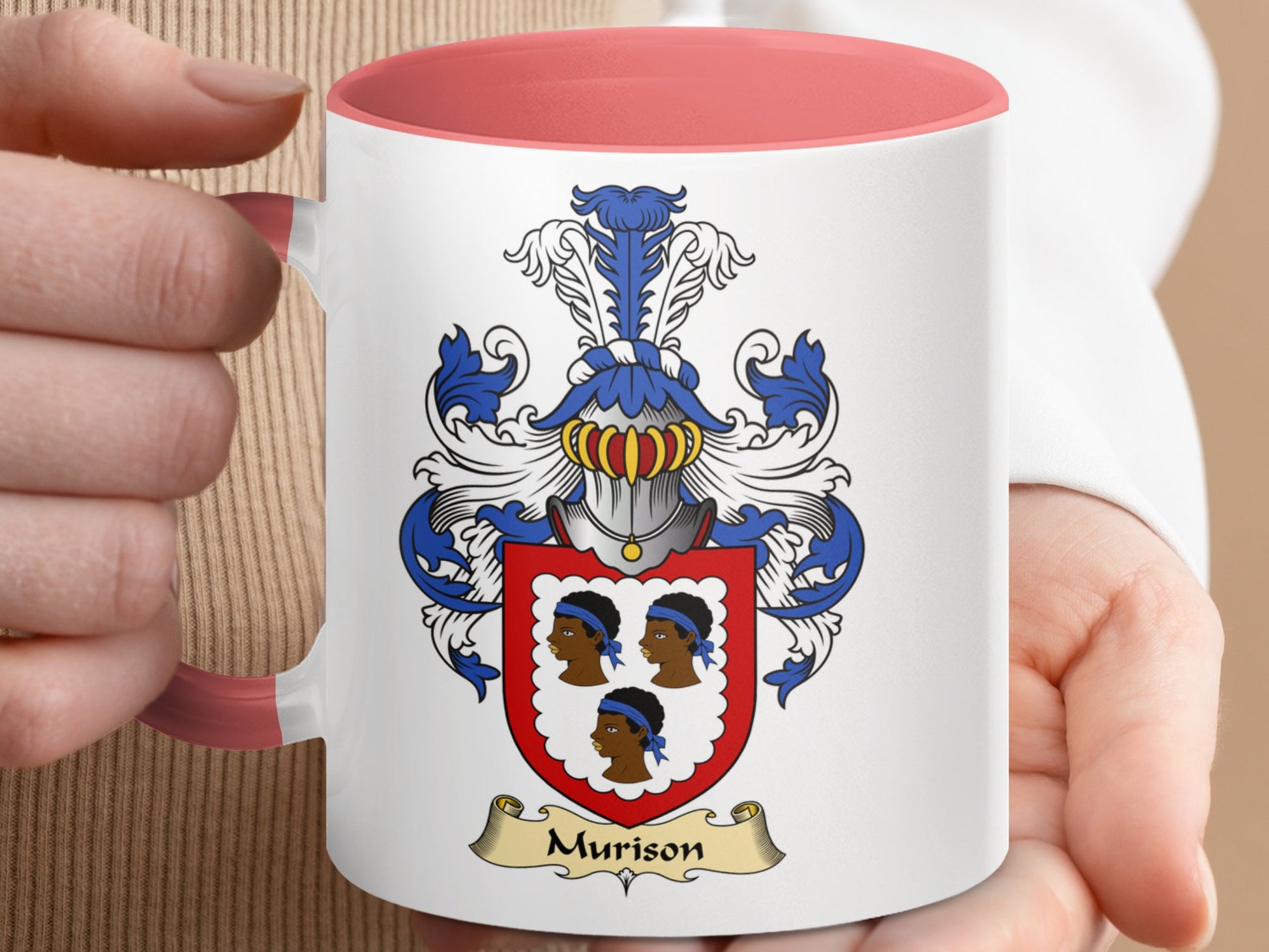 Heraldic Family Crest Scottish Clan Surname Coat of Arms Mug - Living Stone Gifts