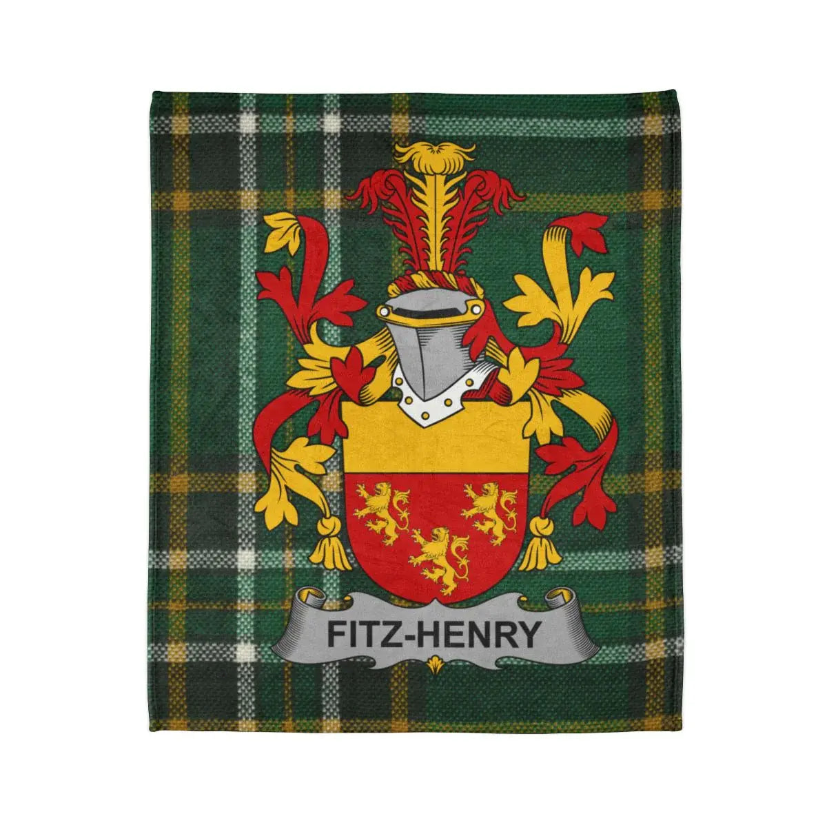Fitz-Henry Family Tartan Shield Crest Blanket product