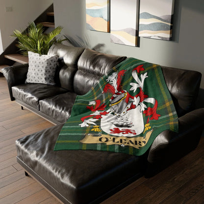 O'Leary Surname Irish Coat Of Arms Tartan Blanket