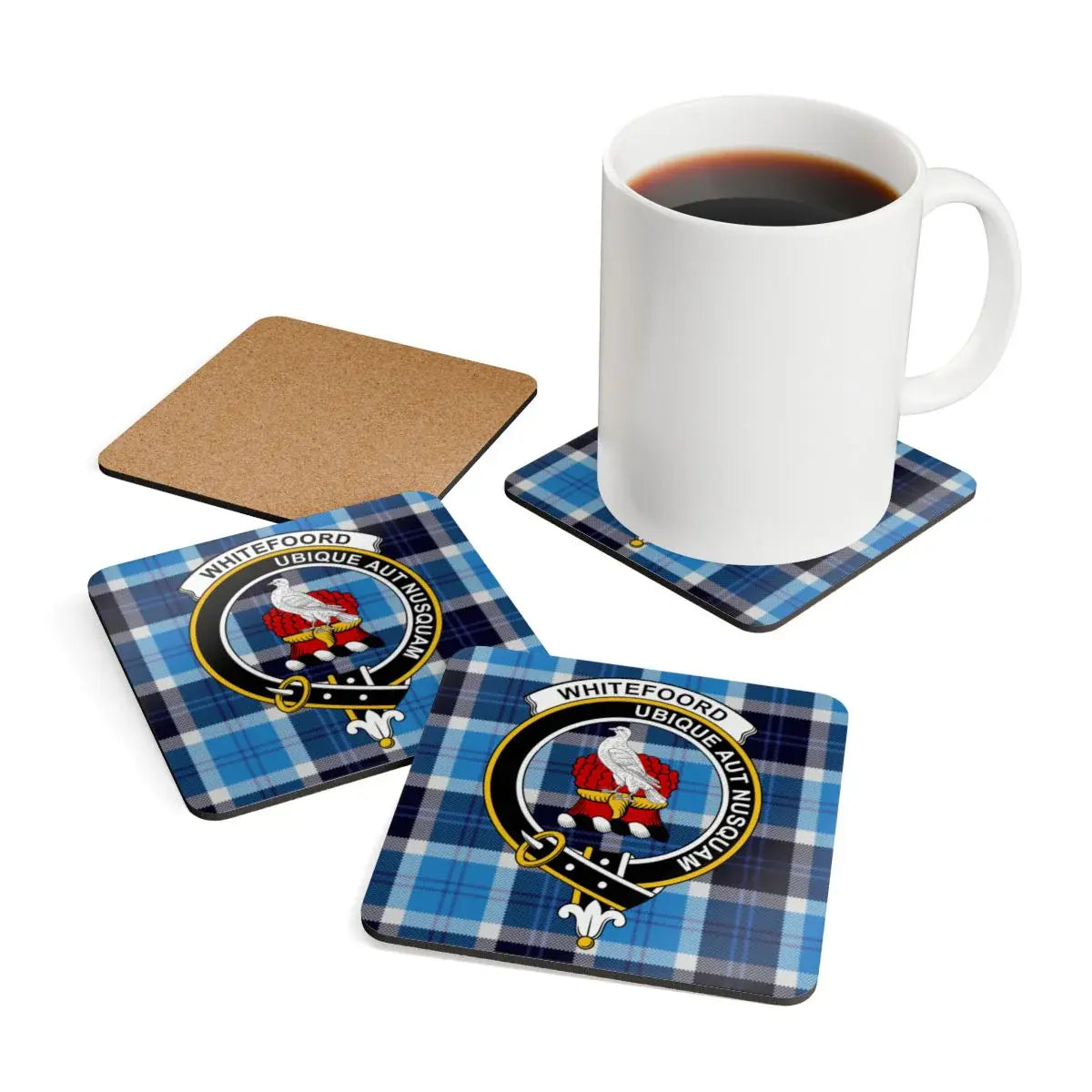 Whitefoord Ubique Aut Insulam Clan Plaid Coaster product