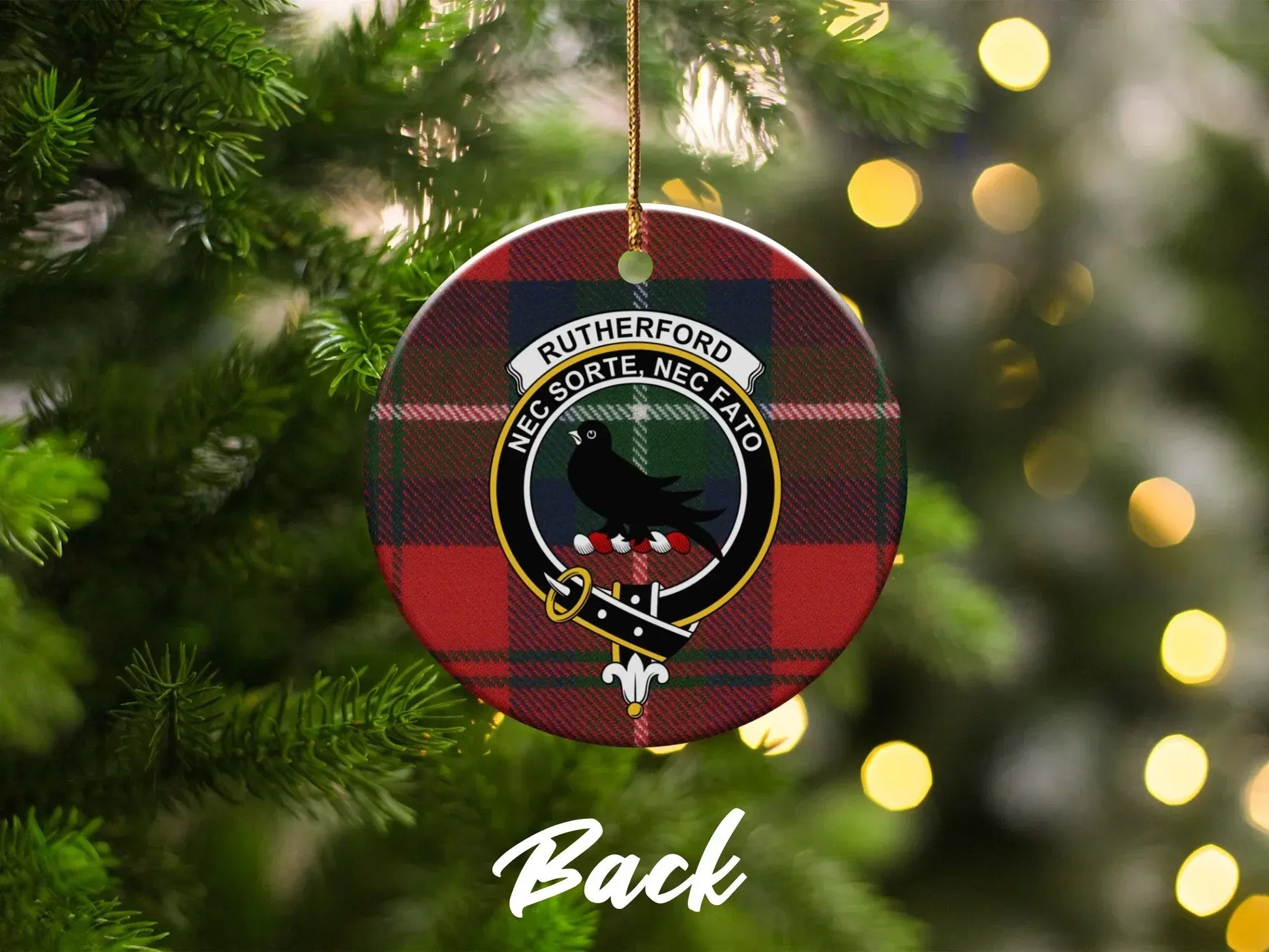 Rutherford Nec Sorte Nec Fato Christmas Ornament product