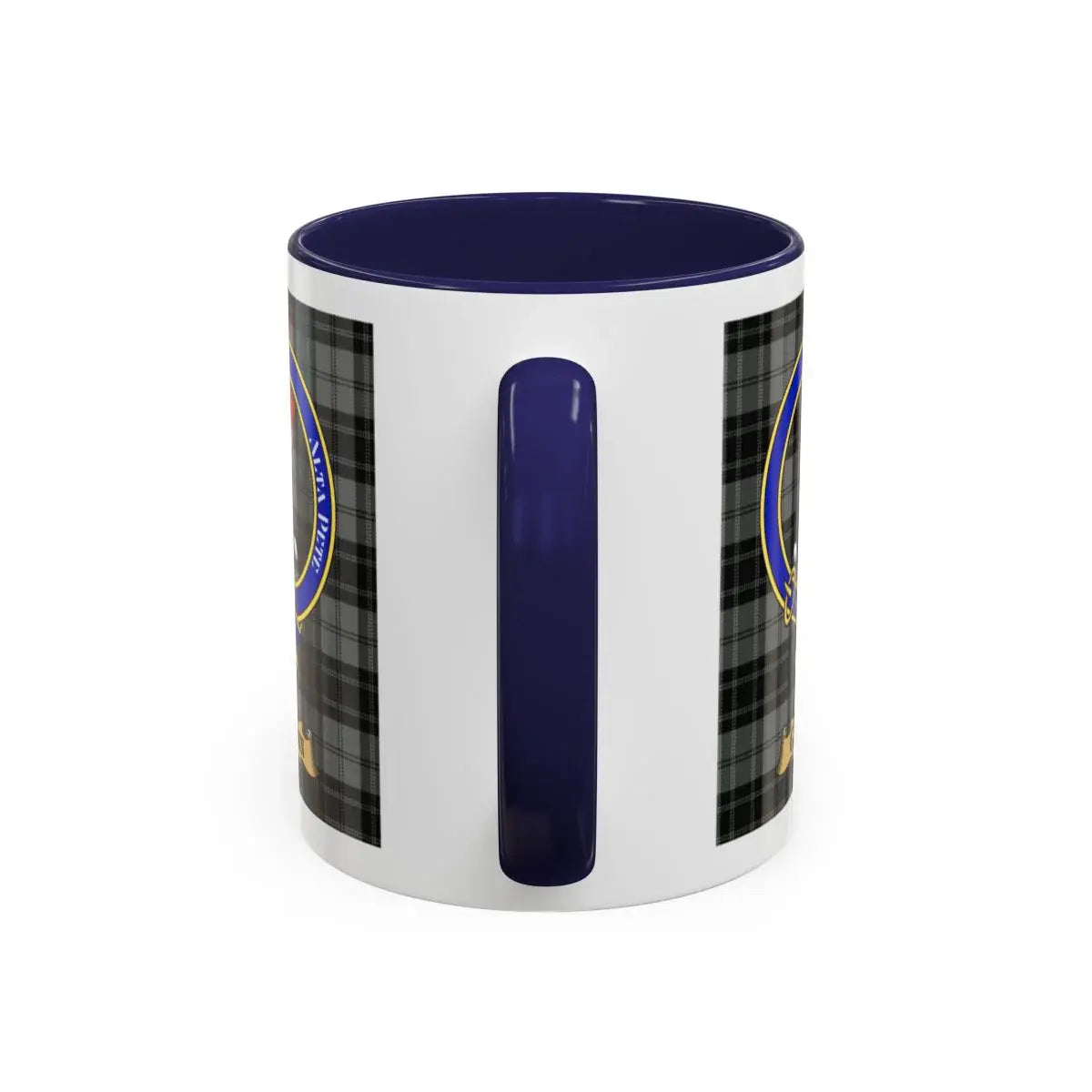 Glenn clan crest mug shown in 11 oz and 15 oz sizes