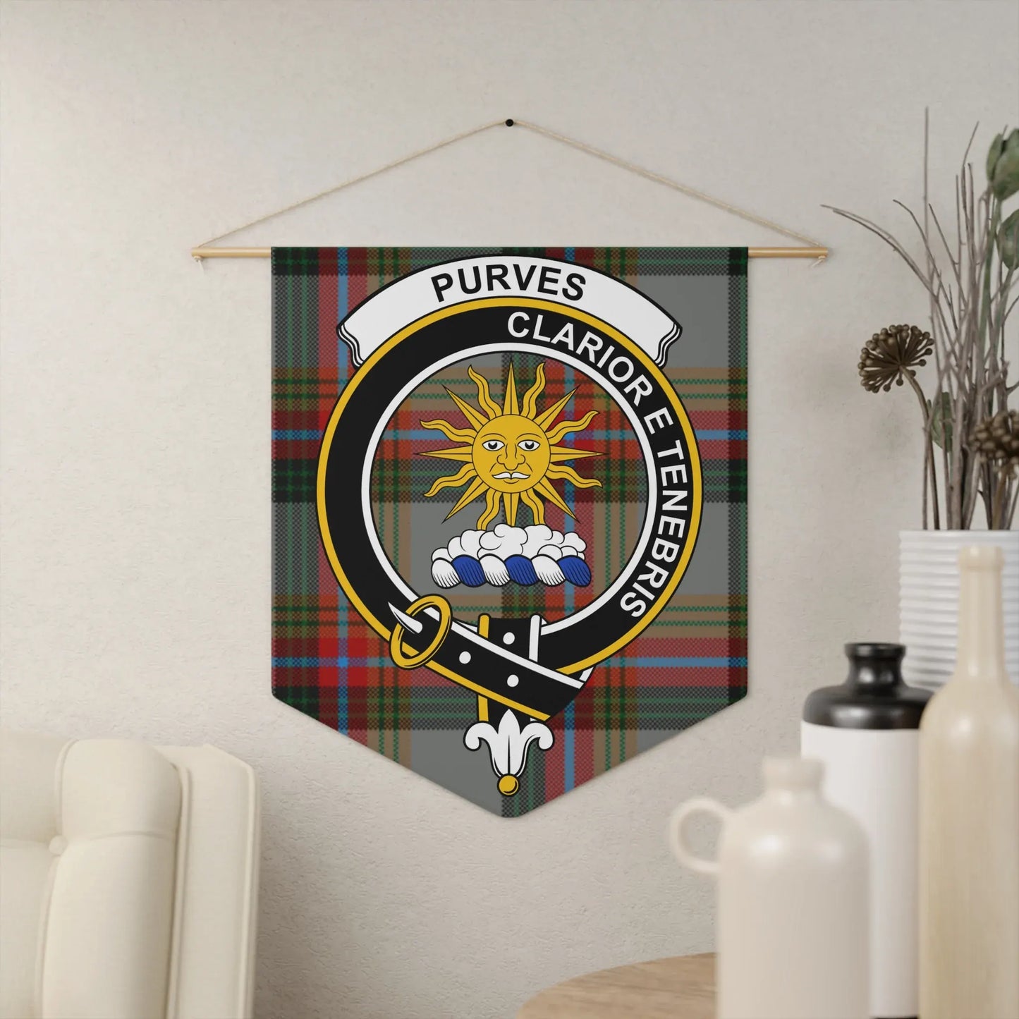 Purves Clarior Tenebris Plaid Wall Art product
