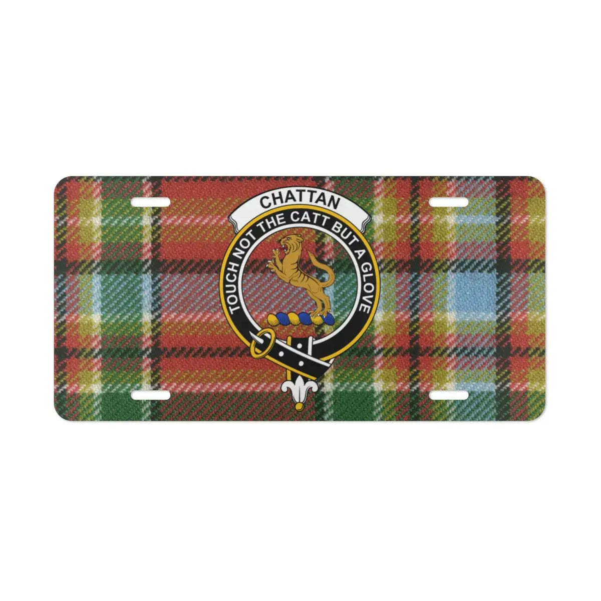 Chattan Crest Tartan Design License Plate product