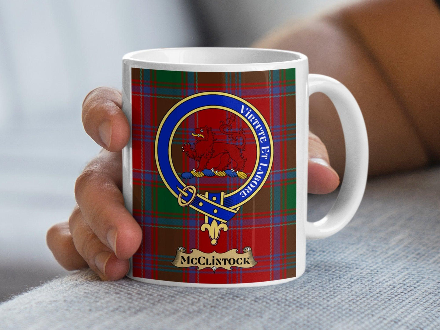 McClintock Scottish Clan Crest Tartan Mug - Living Stone Gifts