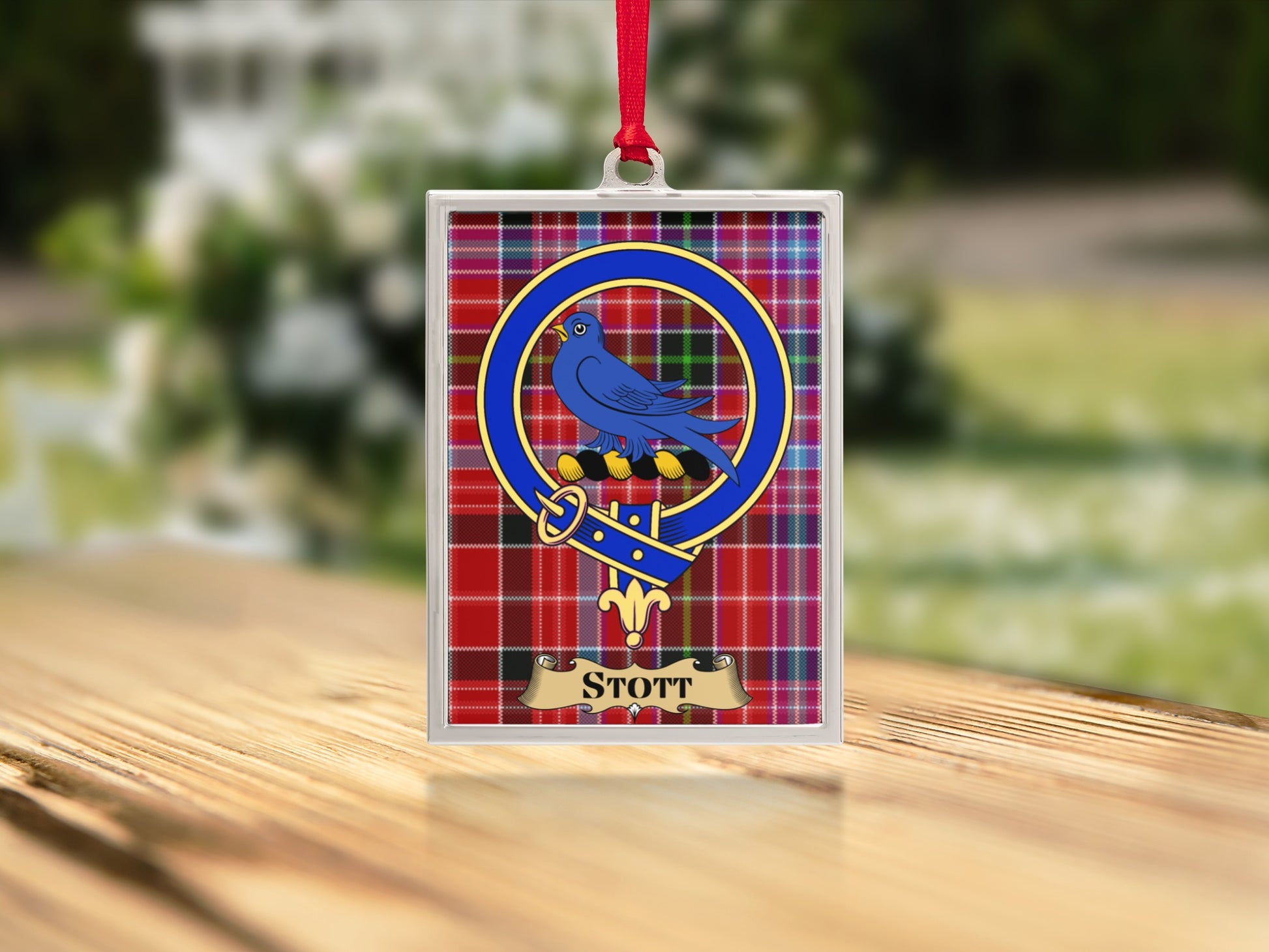 Stott Scottish Clan Crest Plaid Design Hanging product