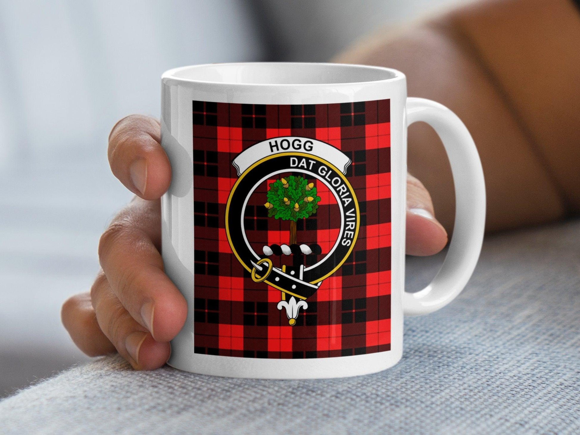 Scottish Clan Hogg Tartan Plaid Mug Crest Design Mug - Living Stone Gifts