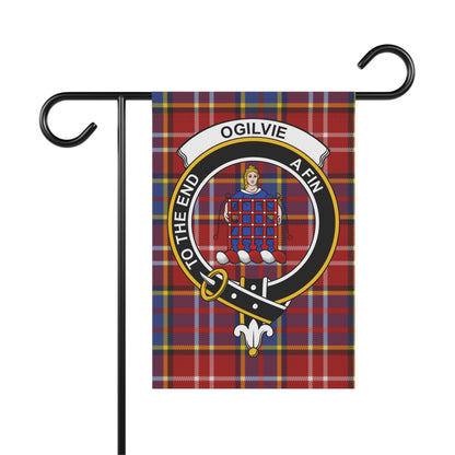 Ogilvie Clan Scottish Tartan Crest Garden Flag