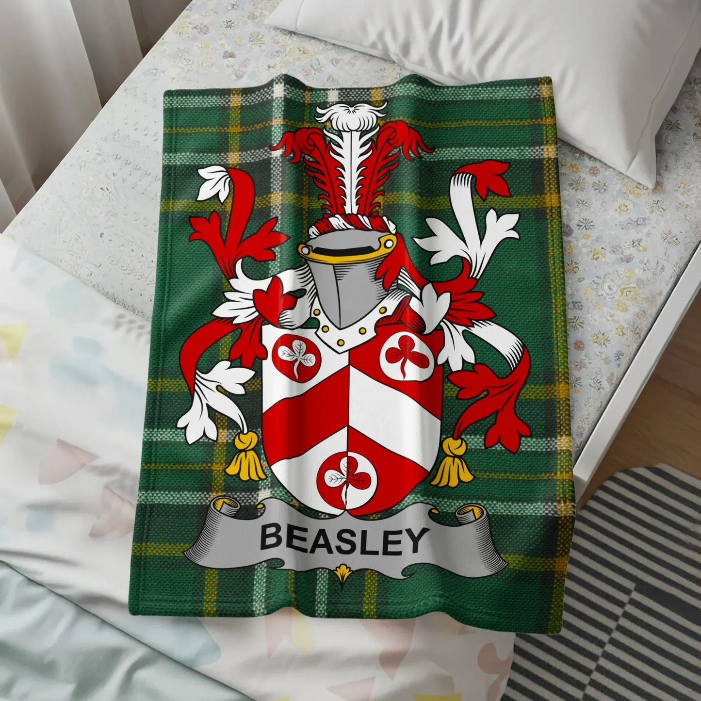 Beasley Family Crest Plaid Design Blanket product type