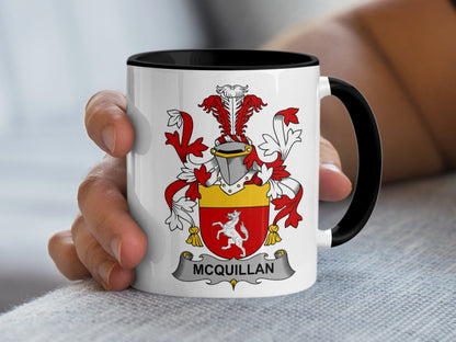 McQuillan Family Crest Irish Genealogy Mug - Living Stone Gifts