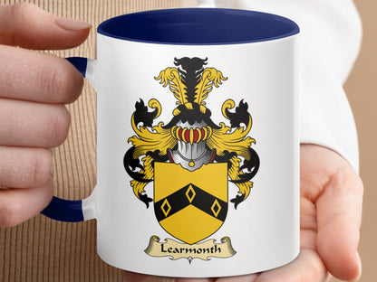 Learnmonth Scottish Clan Surname Coat of Arms Mug - Living Stone Gifts