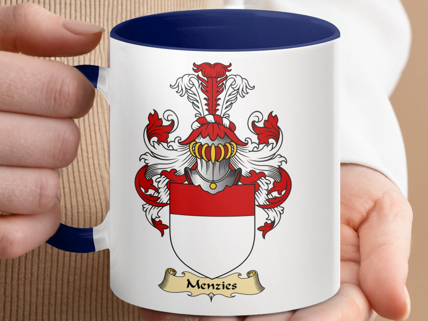 Menzies Scottish Clan Surname Coat of Arms Mug - Living Stone Gifts