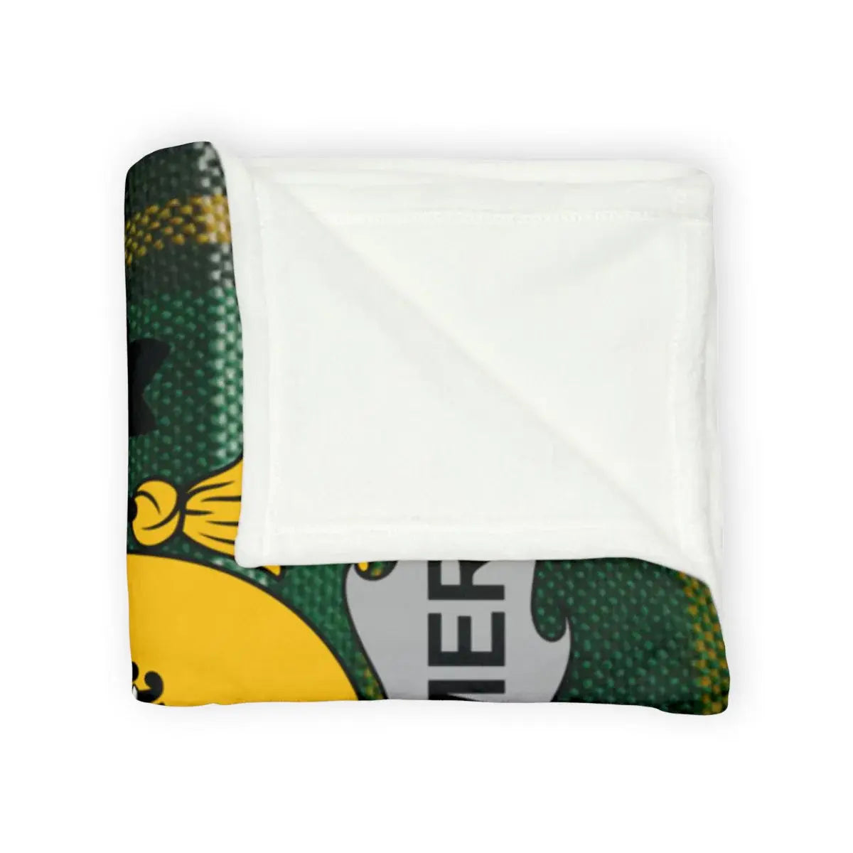 Green and Yellow Football Team Logo Blanket product