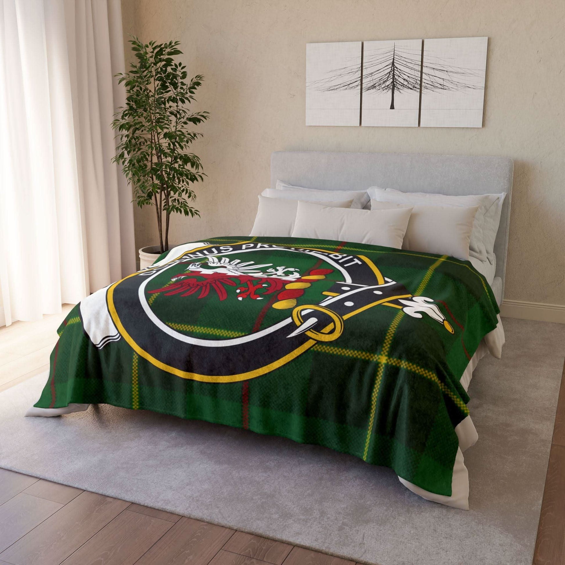 Boyle Clan Crest Scottish Tartan Blanket - Celtic Ancestry Gifts