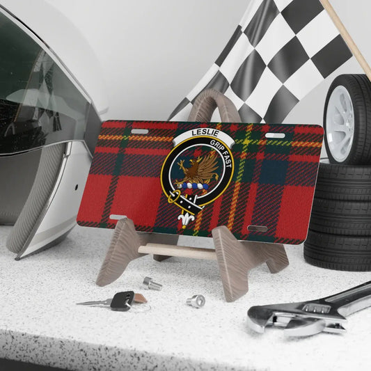 Custom Scottish Clan Crest Plaid License Plate product