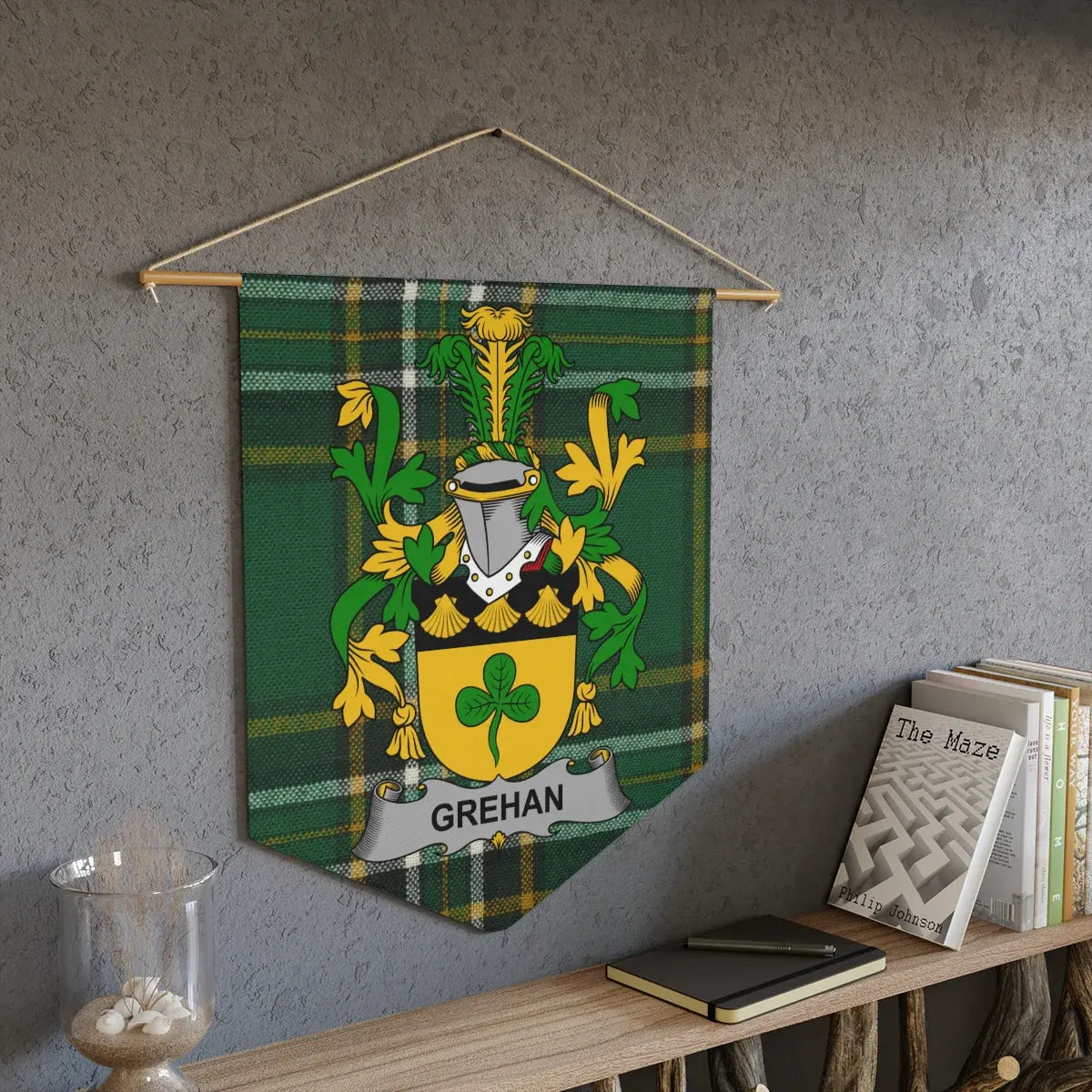 Family Crest Coat of Arms Design Wall Banner product