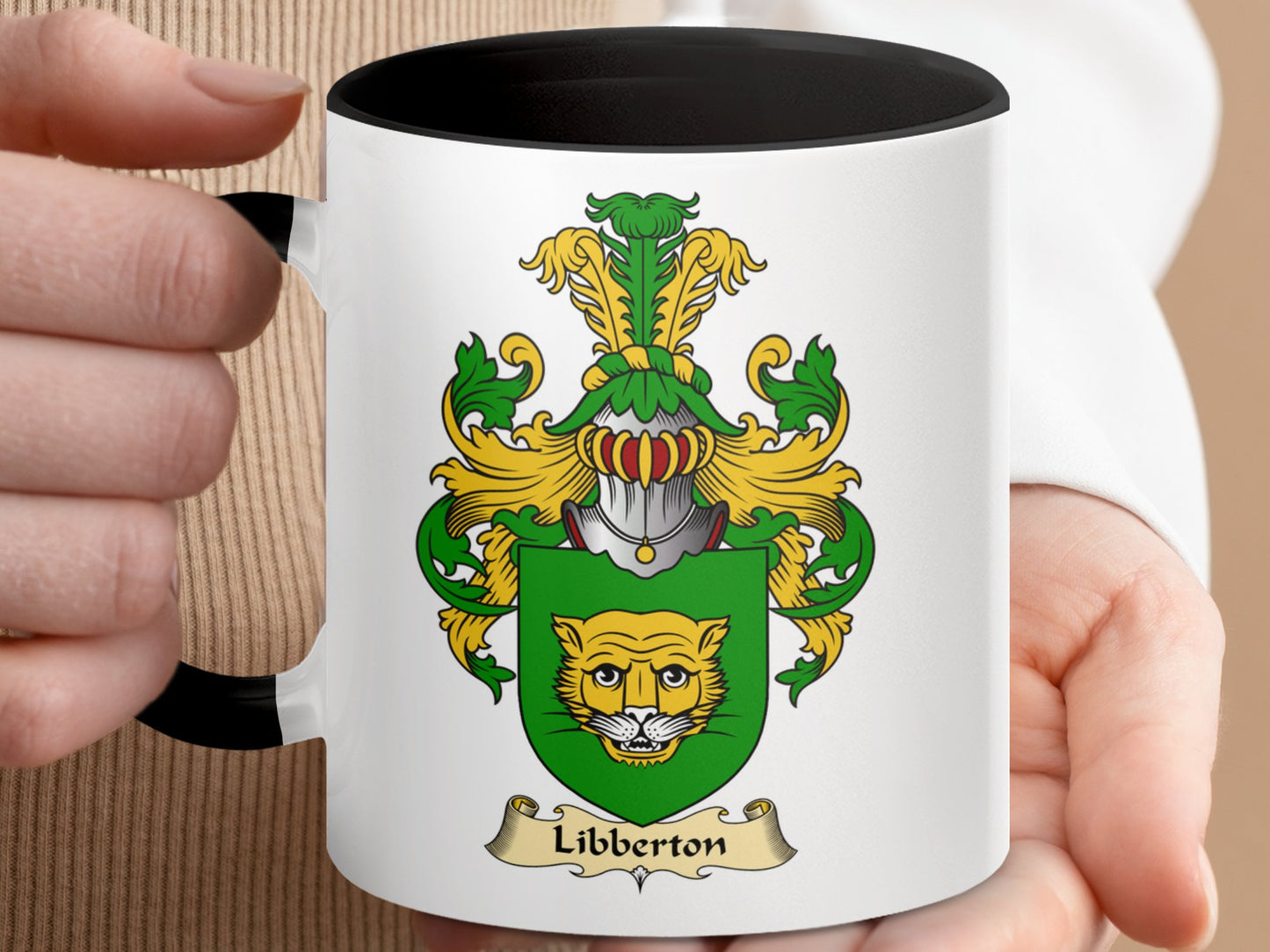 Clan Libberton Scottish Coat of Arms Accent Mug - Living Stone Gifts