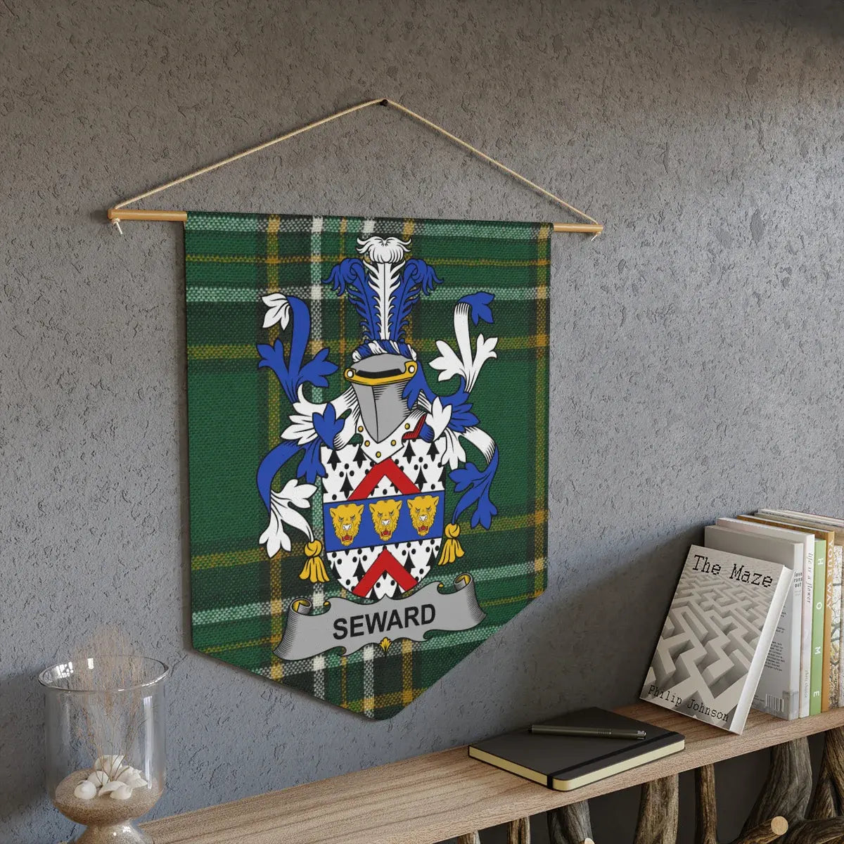 Seward Crest Plaid Wall Hanging Tapestry home decor product