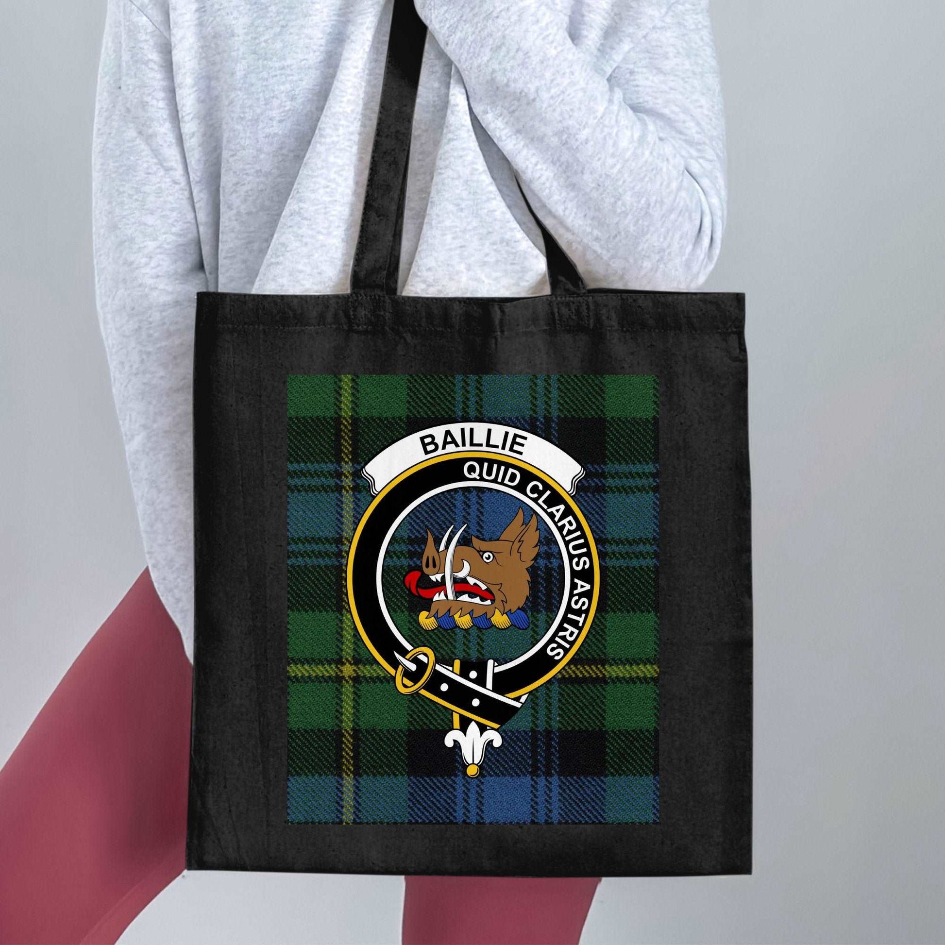 Baillie Quid Clarius Astris Clan Crest Tote Bag - Living Stone Gifts