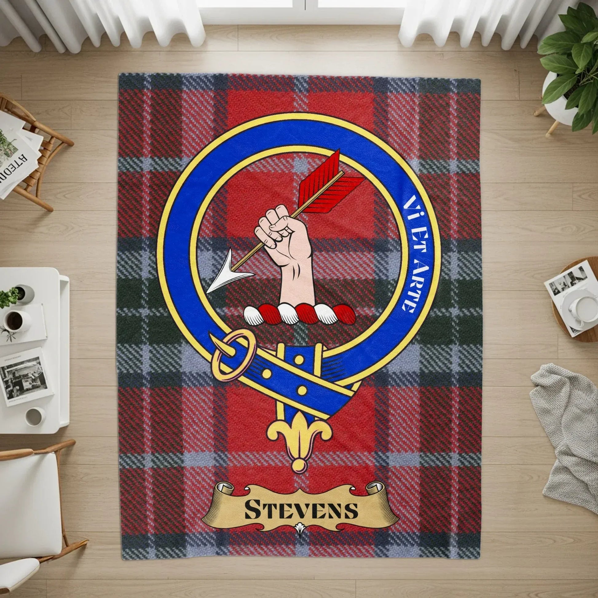 Victory Hand Stevens Plaid Design Rug product