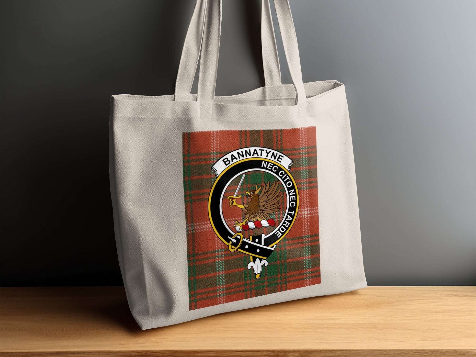 Bannatyne Clan Scottish Tartan Background Tote Bag - Living Stone Gifts