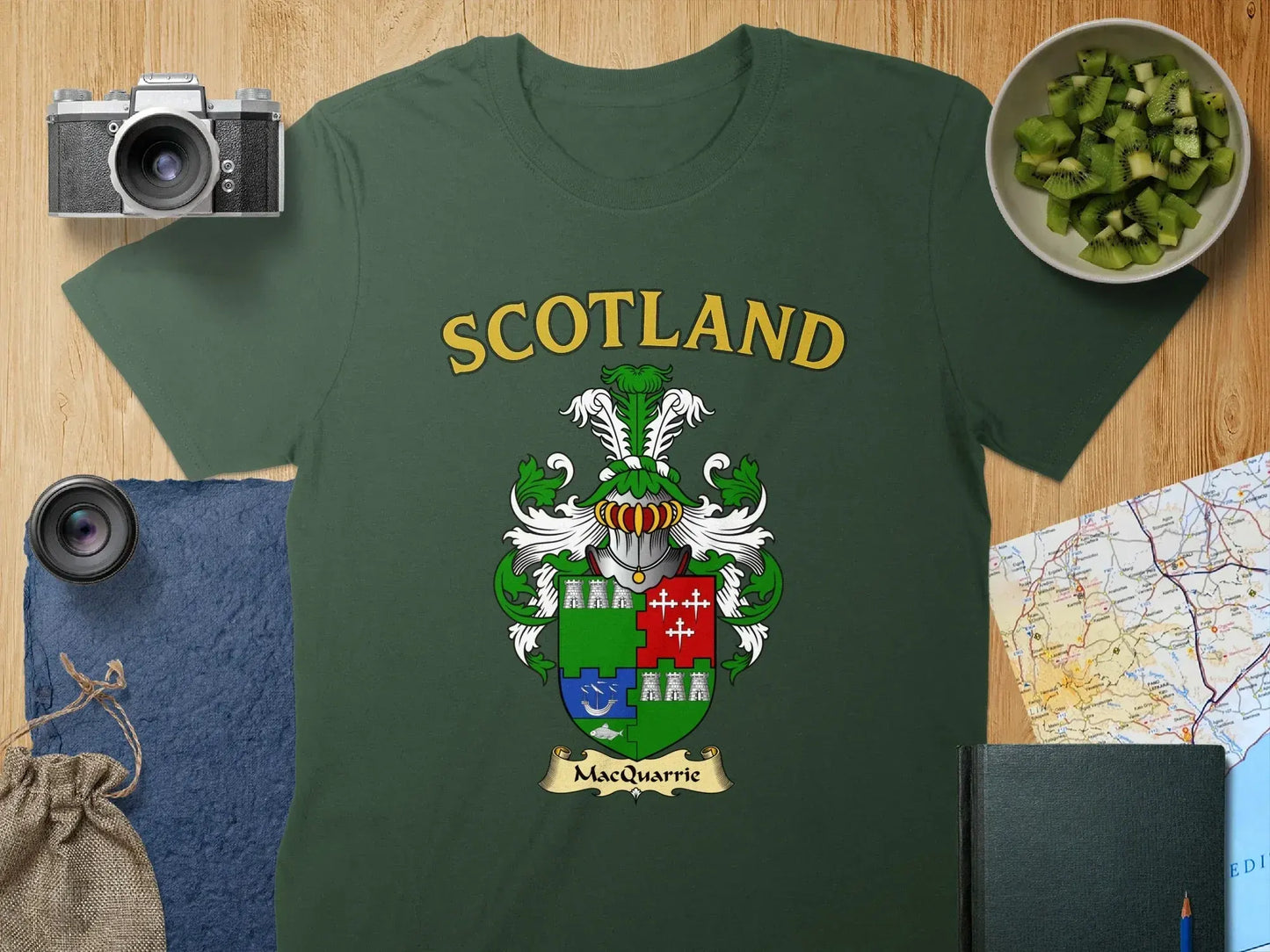 Scotland MacQuarrie Family Crest Green T-shirt product