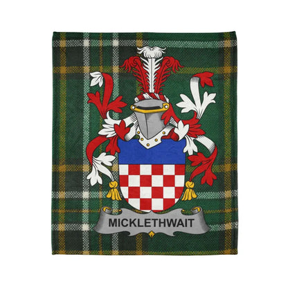 Micklethwait Family Crest Plaid Tartan Blanket product