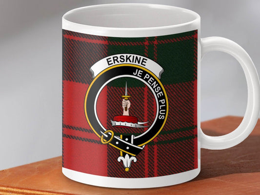 Erskine Je Pense Plus Plaid Print Mug product