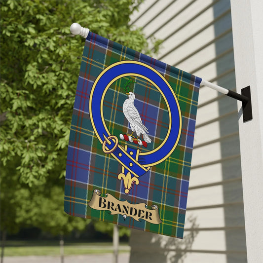 Brander Plaid Flag with Family Crest product
