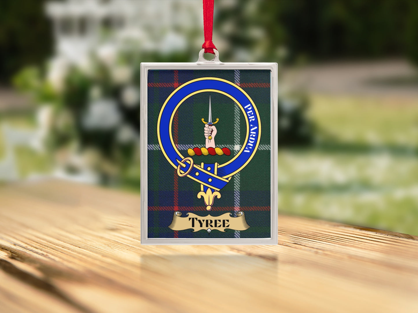 Clan Crest and Tartan Personalized Ornament product type