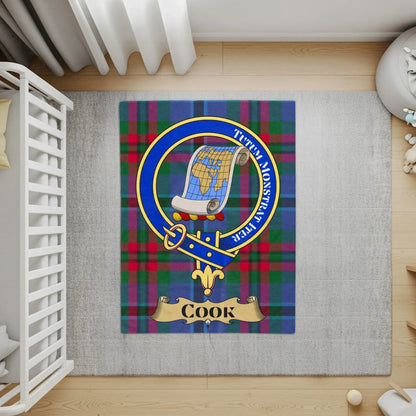 Scottish Clan Cook Plaid Crest Area Rug product