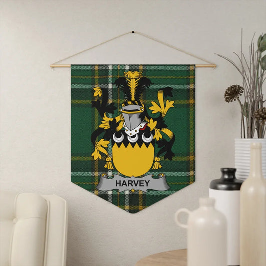 Family Crest Plaque with Harvey Name for Wall Product Type