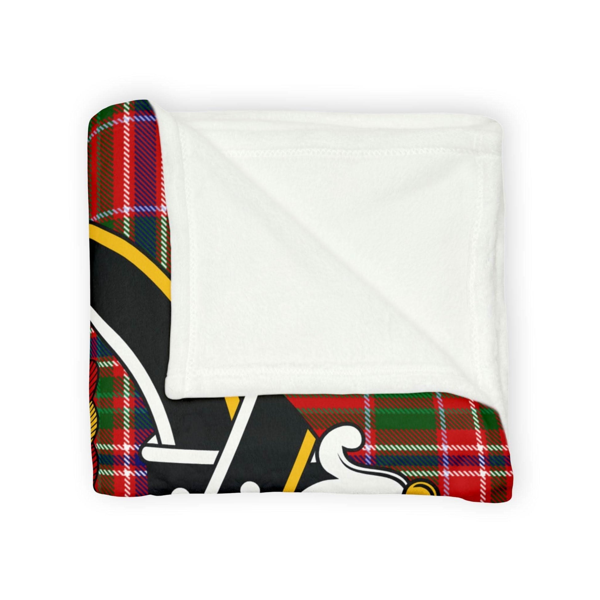 MacAlister Clan Tartan Blanket – Scottish Crest Throw, Soft & Cozy - Celtic Ancestry Gifts