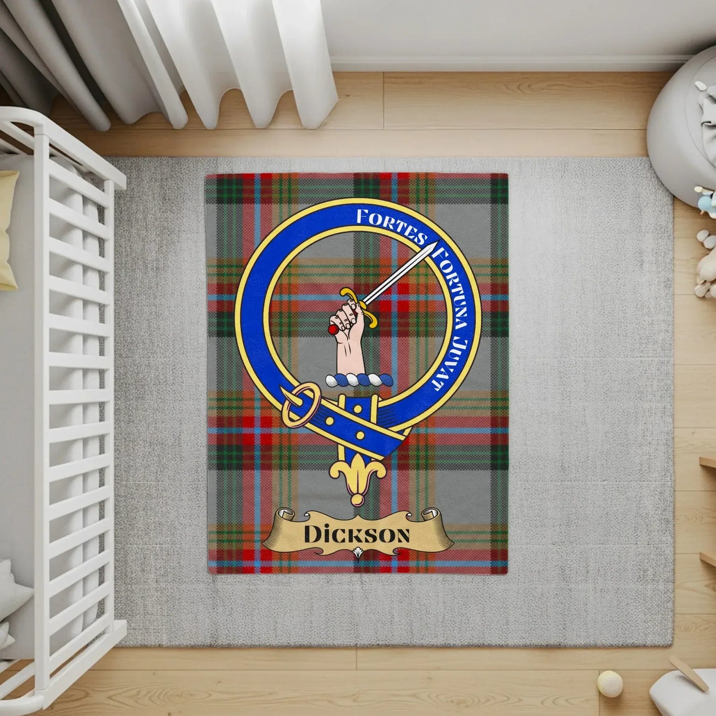 Fortes Fortuna Juvat Dickson Family Clan Crest product type