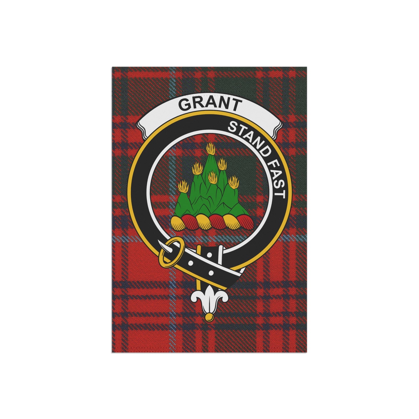 Grant Clan Scottish Tartan Crest Garden Flag