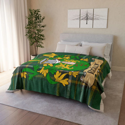 Reilly Surname Irish Coat Of Arms Tartan Blanket