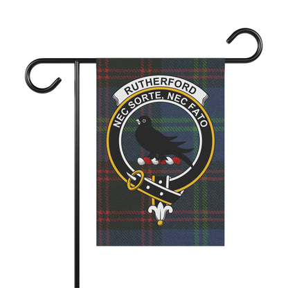 Rutherford Clan Scottish Tartan Crest Garden Flag