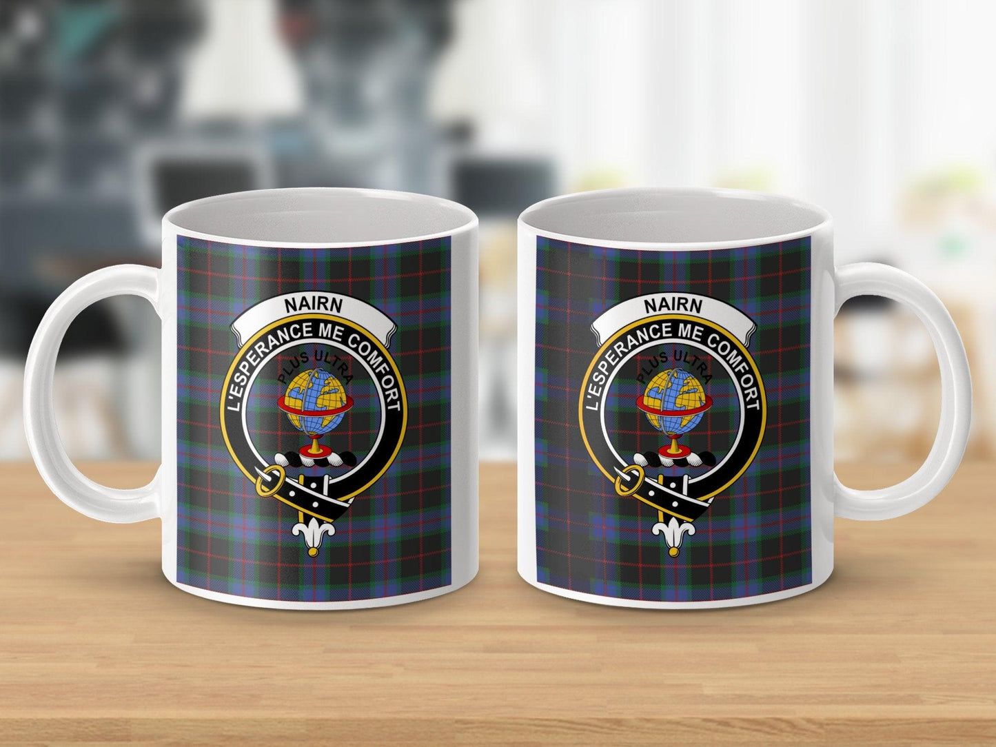 Nairn Scottish Clan Crest Tartan Design Printed Mug - Living Stone Gifts